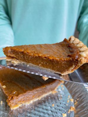 Vegan sweet potato pie at ChubbyVegan in Houston