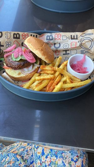 Thick vegan burger meat  at Big Chefs in Istanbul