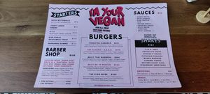 Menu at I'm Your Vegan in Chiang Mai