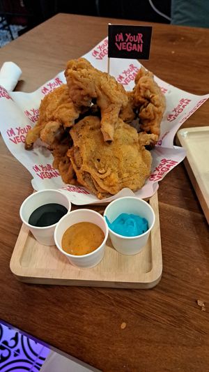 KFM Kentucky fried mushrooms at I'm Your Vegan in Chiang Mai