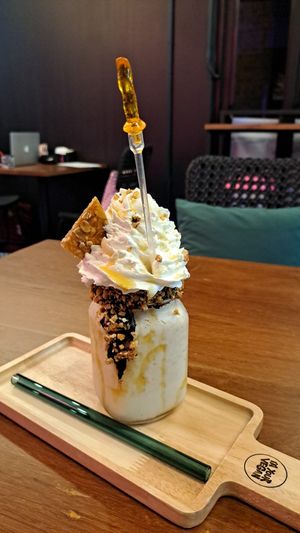Caramel kisses milkshake.  Watery at I'm Your Vegan in Chiang Mai
