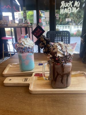 Unicorn candy cane and chocolate craze   at I'm Your Vegan in Chiang Mai