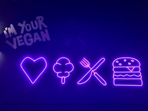 Outdoor sign   at I'm Your Vegan in Chiang Mai