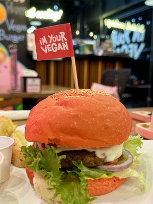The Classic - S.S.B.D. (210 THB), Fries + 2 dips (40 THB)  at I'm Your Vegan in Chiang Mai