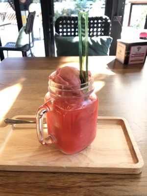 Strawberry shake   at I'm Your Vegan in Chiang Mai