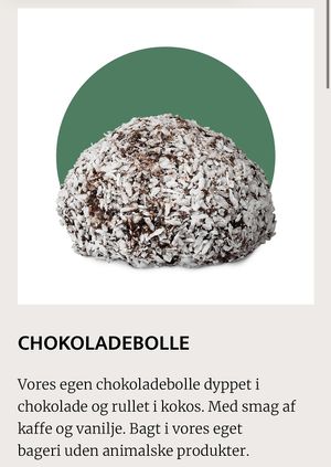 Vegan cake at Espresso House in Hilleroed