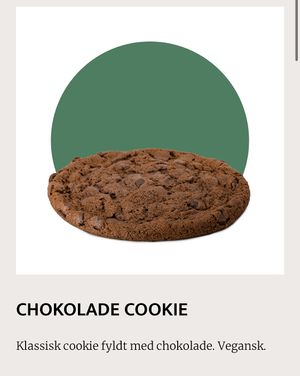 Vegan cookie at Espresso House in Hilleroed