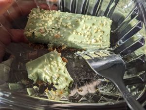 Raw shamrock cheezecake at Plantonic Cafe in Hartford