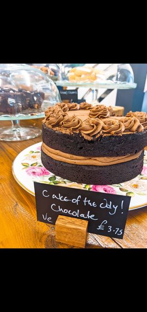 Vegan cake of the day at The Old Barn Coffee Shop in Auchtermuchty