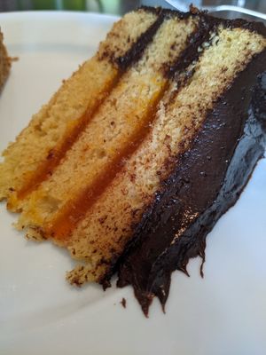 Vegan Jaffa cake at The Old Barn Coffee Shop in Auchtermuchty