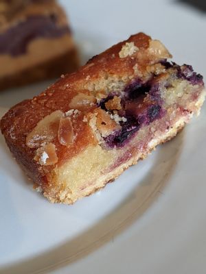 Vegan blueberry Bakewell tart at The Old Barn Coffee Shop in Auchtermuchty