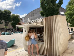 Next to the Mumok museum at Veganista Ice Cream XI in Vienna