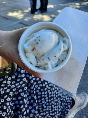 Muesli ice cream at Veganista Ice Cream XI in Vienna