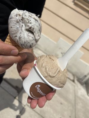 cookie and hazelnutt  at Veganista Ice Cream XI in Vienna