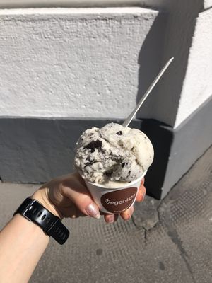 Cookie an vanilla (not visible at all)  at Veganista Ice Cream XII in Vienna