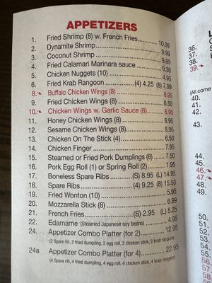 Apps  at Hong Kong Bistro in Apalachicola