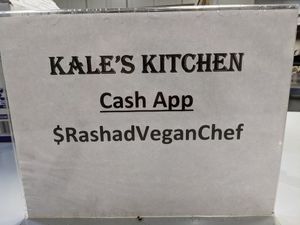 Pay the man. Food is deliciously worth it! at Kales Kitchen  in Houston