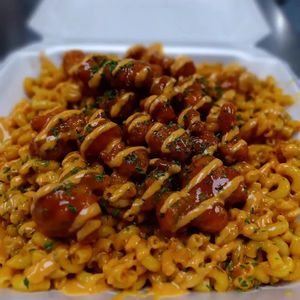 Buffalo cauliflower Mac & cheeze at Kales Kitchen  in Houston