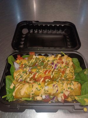 Handrolled taquitos at Kales Kitchen  in Houston