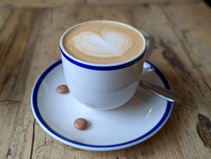 Oat milk latte at Coates House in Nailsea