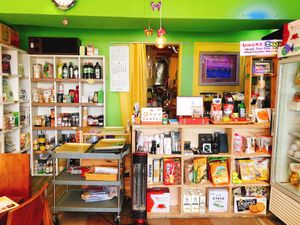 Bright and cute display  at Loving Hut - YeoungDong 1st in Yeongdong