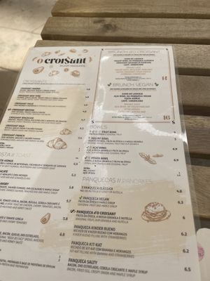 Menu   at O Croisant in Coimbra