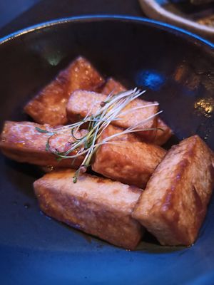 Жареный тофу - fried tofu at Azaza in Tula