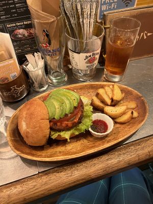 Vegan burger  at Shuvi du BAR in Tottori