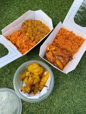 Side of fried plantain at The African - Food Stall in Milton Keynes
