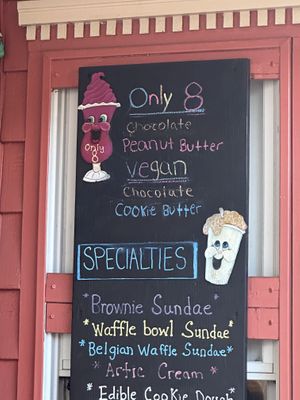 Vegan flavors   at Port Jefferson Ice Cream Cafe in Port Jefferson