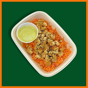 Our Veggie Bahn Mi Bowl
Tofu like you've never had before! All over a bed of lightly seasoned pickled veggies with creamy cilantro lime dressing.  Try roasting it, it's awesome! at P2F Meals in Fort Myers