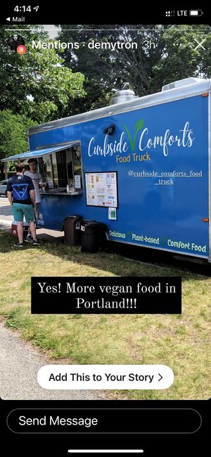 Curbside Comforts Food Truck, Eastern Promenade, Portland, Maine.  at Curbside Comforts in Gorham