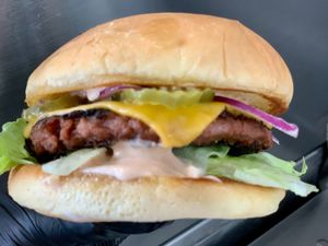 Comfort Burger at Curbside Comforts in Gorham