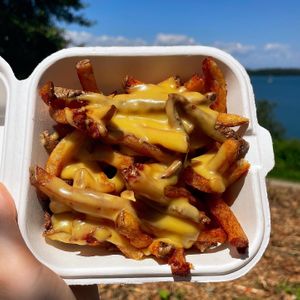 Cheese fries at Curbside Comforts in Gorham
