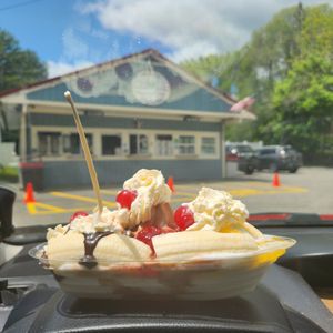 Banana Split....ouuuu LaLa! at Curbside Comforts in Gorham