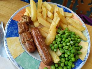 Kids option with vegan sausages (August 2025) at Cardigan Island in Gwbert