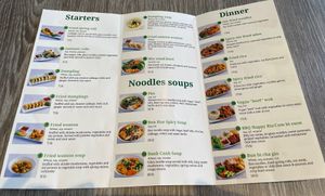 English menu at EatHappy Vegan in Oslo