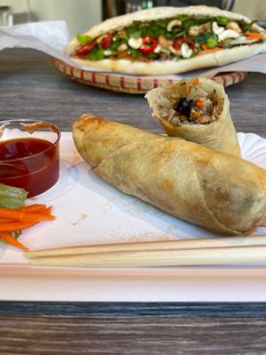 Fried Spring Rolls - yummy at EatHappy Vegan in Oslo