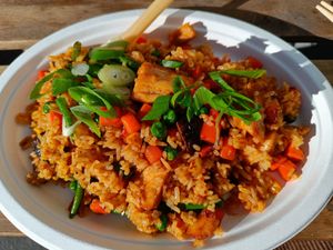 Fried rice at EatHappy Vegan in Oslo