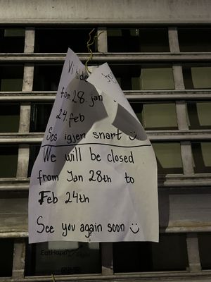 Closed until Feb 24, 2023  at EatHappy Vegan in Oslo