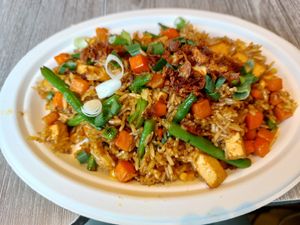 Fried Rice (with tofu) at EatHappy Vegan in Oslo