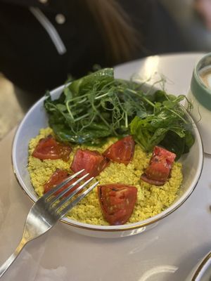 Vegan scramble at Zatsepi Kofe in Krasnodar
