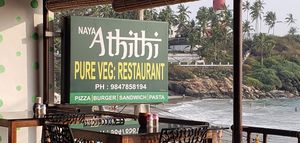 From the dinning area at Naya Athithi Pure in Kovalam