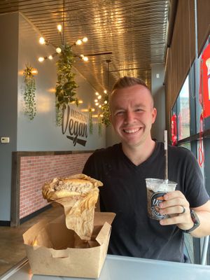 Philly Cheez sandwich and Oreo Oat Milkshake  at Underground Vegan in Birmingham
