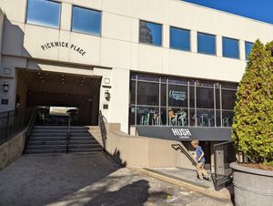 Outside around the corner from black market at Underground Vegan in Birmingham