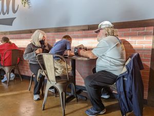 2 omni's and a vegan boy at Underground Vegan in Birmingham