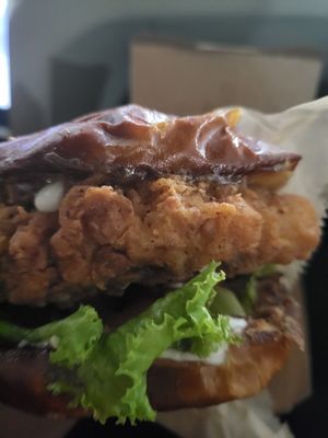 Chicken sandwich  at Underground Vegan in Birmingham