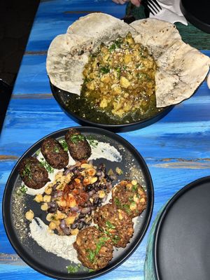 Tajine & Falafel mixed with something else I don’t remember   at El Armadillo Mazunte in Mazunte