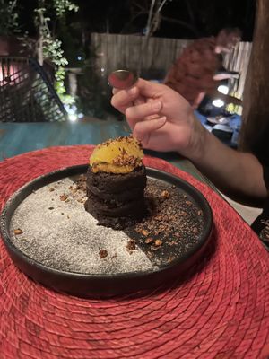 Chocolate fondant   at El Armadillo Mazunte in Mazunte