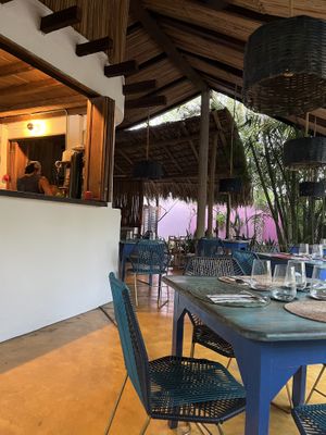 Beautiful outdoor atmosphere. Go at night when there is a breeze.  at El Armadillo Mazunte in Mazunte